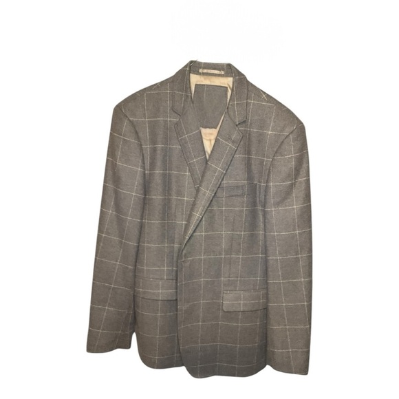 UNTUCKit Other - UNTUCKit Wool & Cashmere Diamond Hill Sports Coat Gray/Brown Check 44R